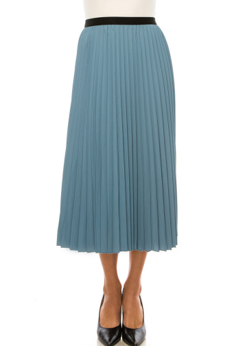 Classic Pleated Blue Skirt
