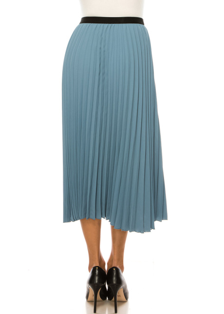 Classic Pleated Blue Skirt