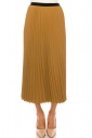 Classic Pleated Camel Skirt
