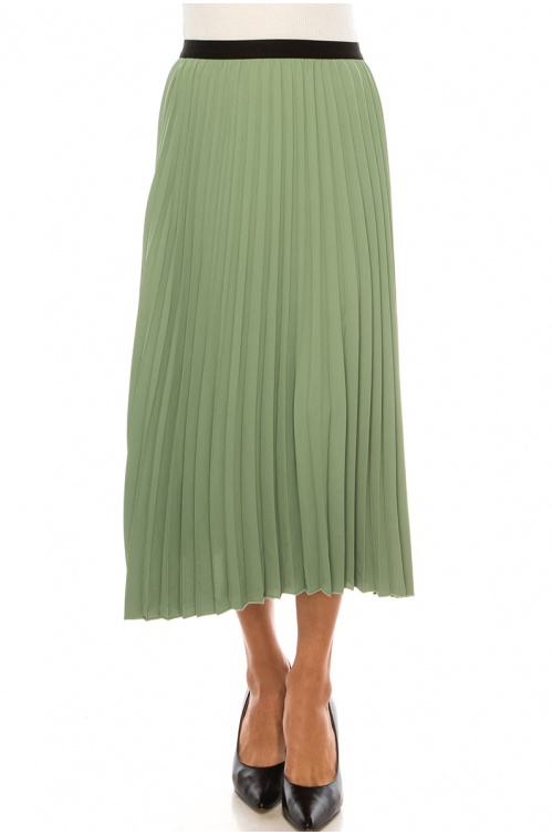 Classic Pleated Mint Skirt