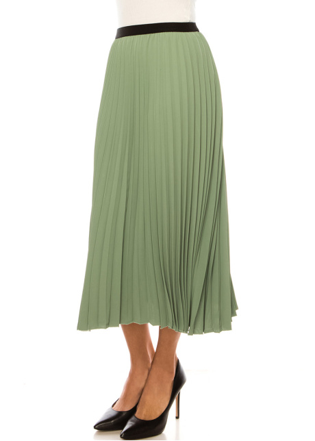 Classic Pleated Mint Skirt
