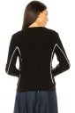 Black Long Sleeve T-Shirt With Stripes