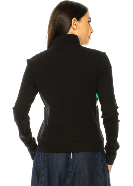 Black Quarter Zip Long Sleeve T-Shirt