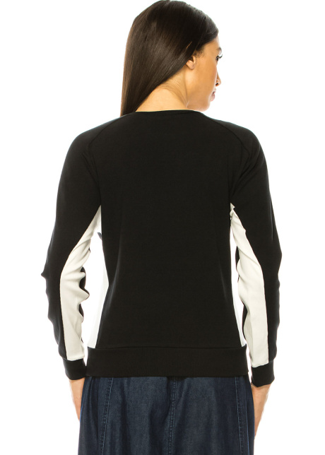Long Sleeve T-Shirt in Black And White