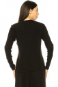 Black Long Sleeve T-Shirt With Colorful Side Stripes