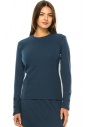 Blue Long Sleeve T-Shirt With Side Stripes