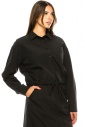 Black Nylon Long Sleeve T-Shirt