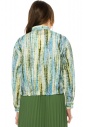 Green And Blue Vertical Stripes Long Sleeve T-Shirt