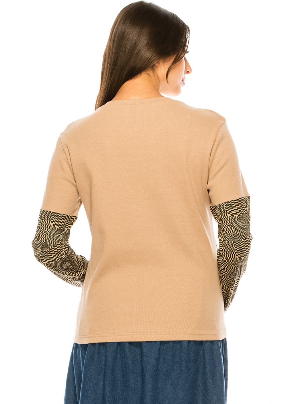 Printed Camel Long Sleeve T-Shirt
