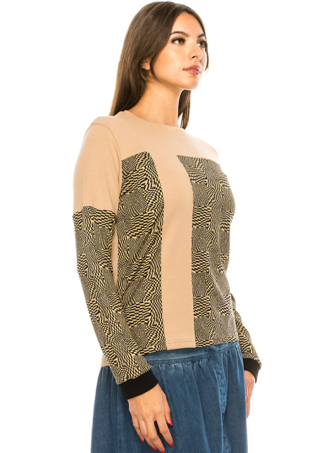 Printed Camel Long Sleeve T-Shirt
