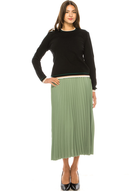 Black Long Sleeve T-Shirt With Side Zipper