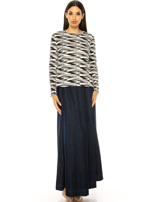Multi Printed Long Sleeve T-Shirt