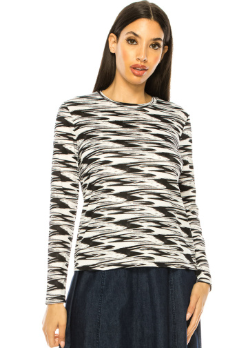 Multi Printed Long Sleeve T-Shirt