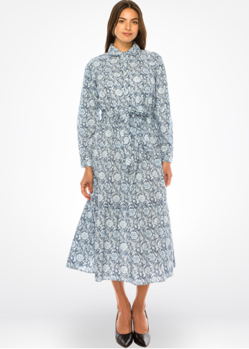 Frosty Floral Day Dress