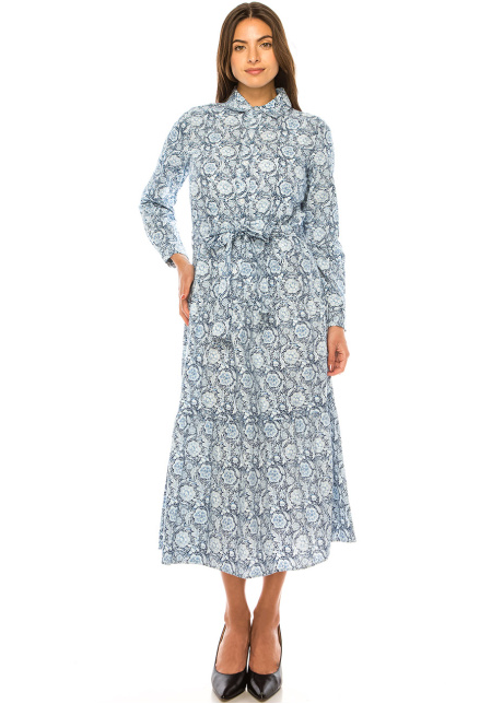 Frosty Floral Day Dress
