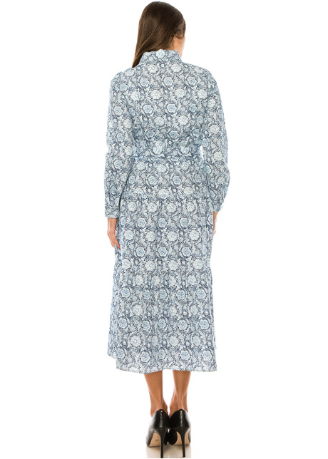 Frosty Floral Day Dress