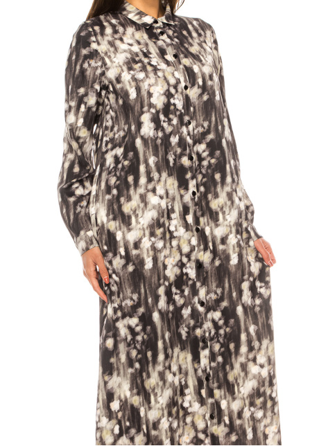 Nocturnal Petals Abstract Dress