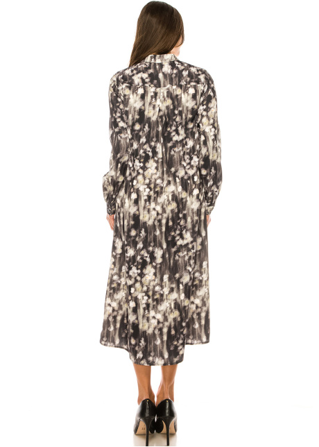 Nocturnal Petals Abstract Dress