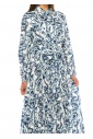Floral Sketch Belted Shirt Dress – Modest Chic