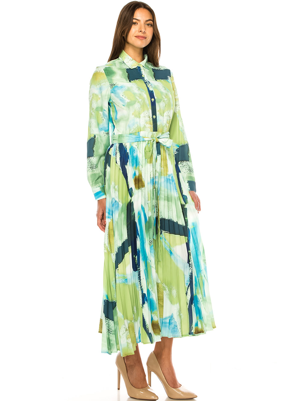 Spring Fresco Watercolor Dress
