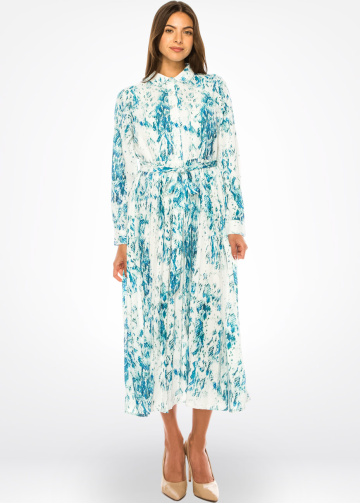 Aqua Splatter Chic Dress