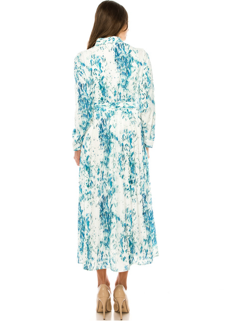 Aqua Splatter Chic Dress