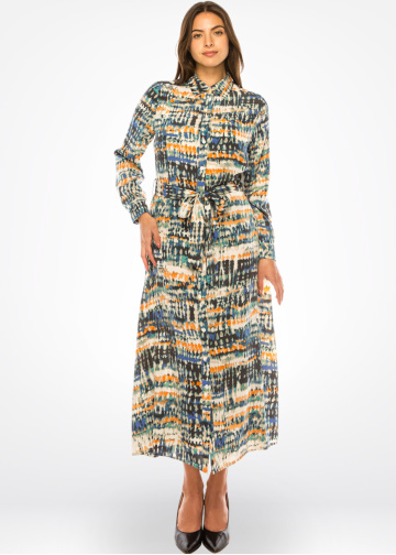 Vernal Vision Belted Dress