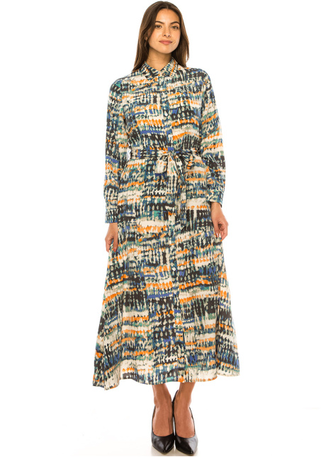 Vernal Vision Belted Dress