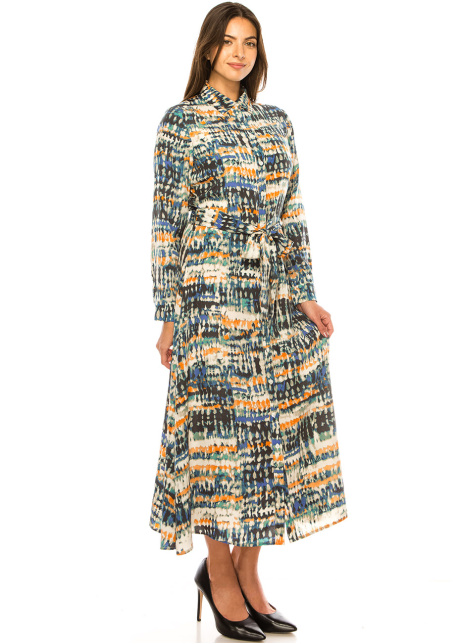 Vernal Vision Belted Dress