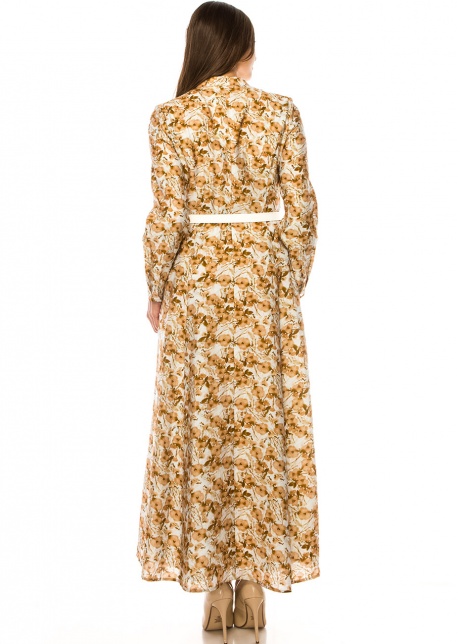 Cinnamon Floral Maxi Dress - Classic Modesty