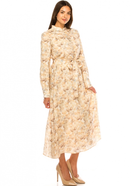 Sandy Floral Dream Dress - Elegant Simplicity