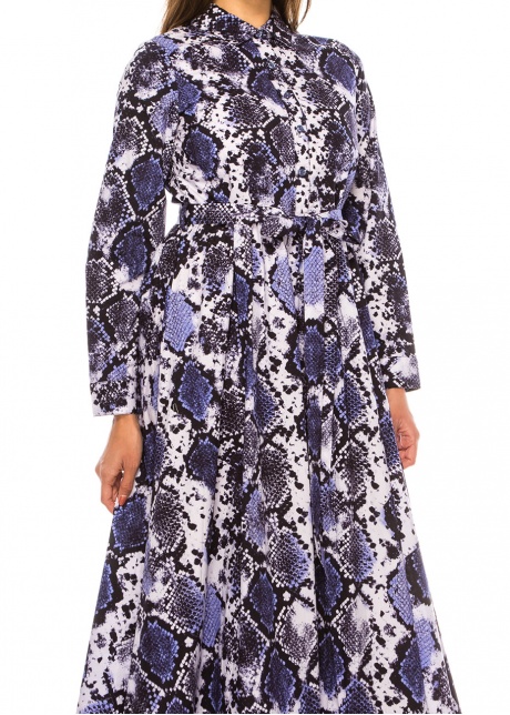Lavender Mist Print Shirt Dress - Modest Majesty
