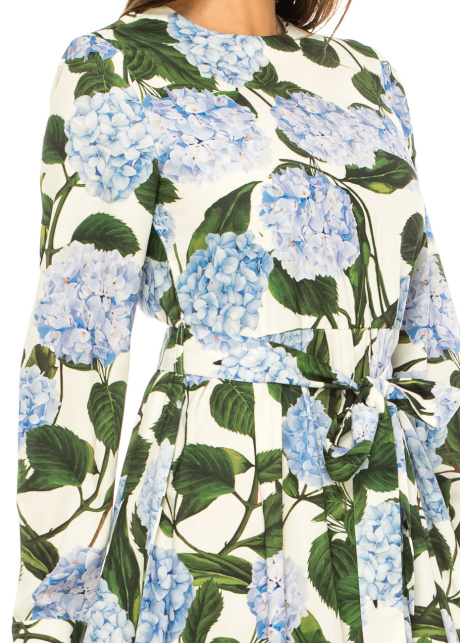 Celestial Blue Floral Charm Dress