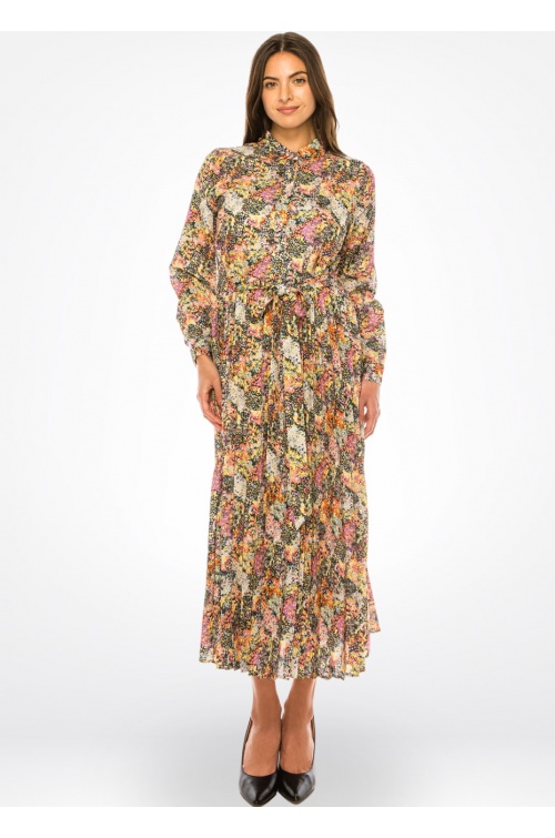 Spring Blossom Modest Dress - Multicolor