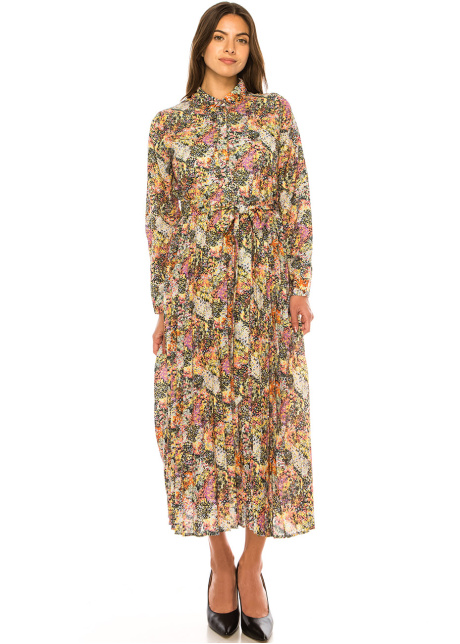 Spring Blossom Modest Dress - Multicolor