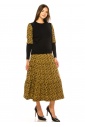 Mustard Seed Flare Midi Skirt