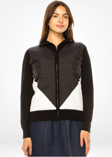 Geo Quilt Panel Cardigan