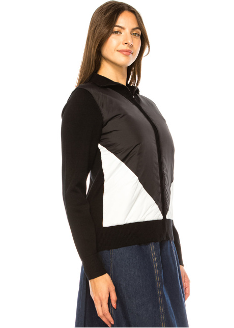 Geo Quilt Panel Cardigan