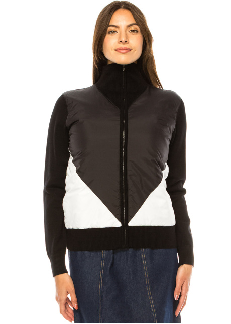 Geo Quilt Panel Cardigan