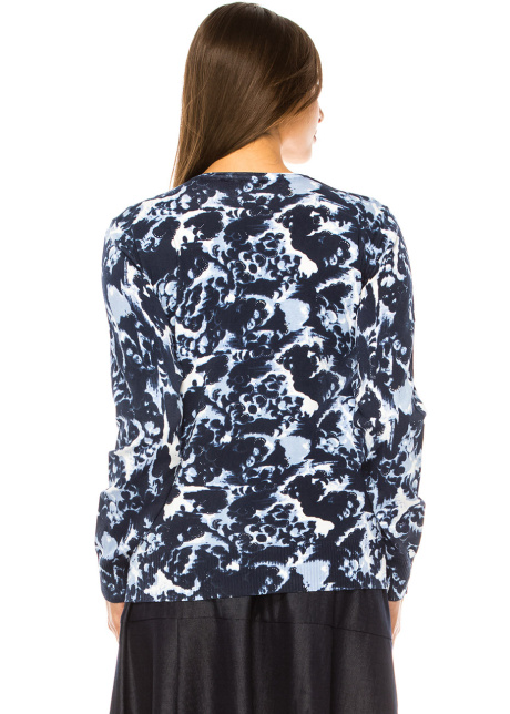 Abstract Indigo Expression Top