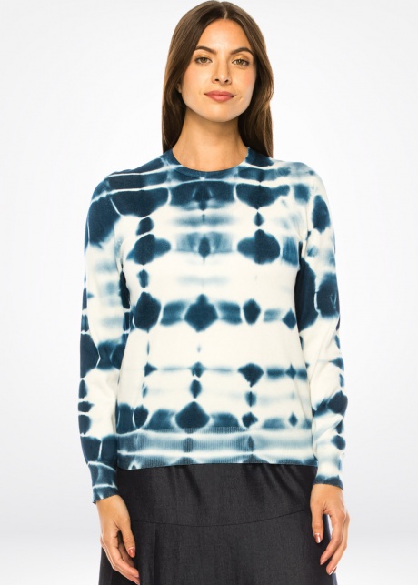Oceanic Tie-Dye Knit Pullover