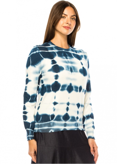 Oceanic Tie-Dye Knit Pullover