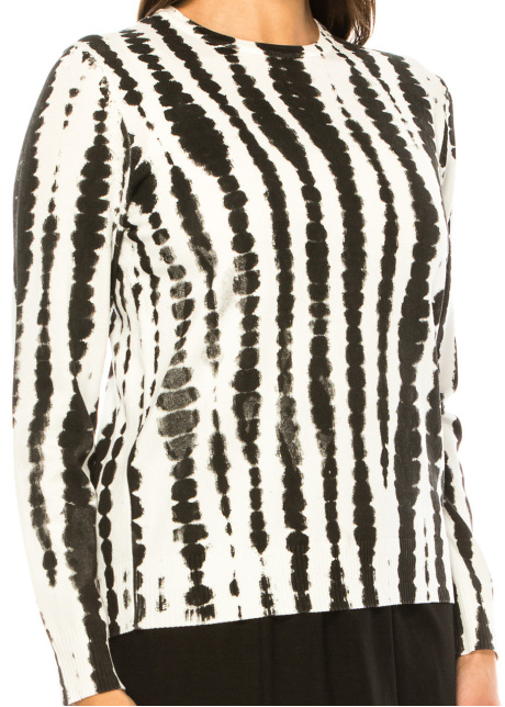 Graphic Stripe Contrast Sweater