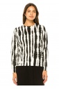 Graphic Stripe Contrast Sweater