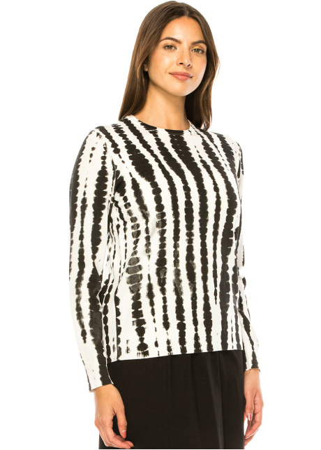 Graphic Stripe Contrast Sweater
