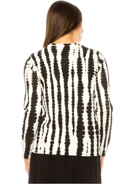 Graphic Stripe Contrast Sweater