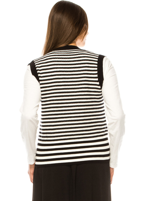 Black & White Rhythm Knit Vest