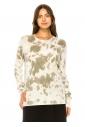 Taupe Tones Abstract Knit Sweater