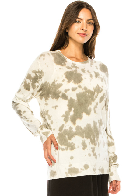 Taupe Tones Abstract Knit Sweater