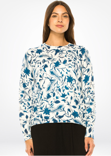 Sapphire Botanica Knit Sweater